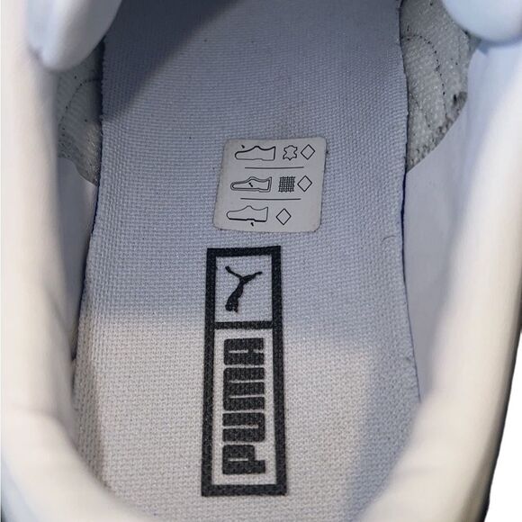 Puma Mayze White and Black Leather and Suede Lace Up Sneaker Women's Size 8.5 - Picture 9 of 10